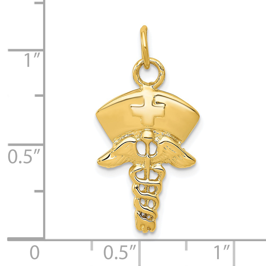 14k Yellow Gold 14k Nurse Symbol Charm