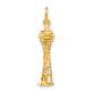 14k Yellow Gold 14k 3D Space Needle Charm