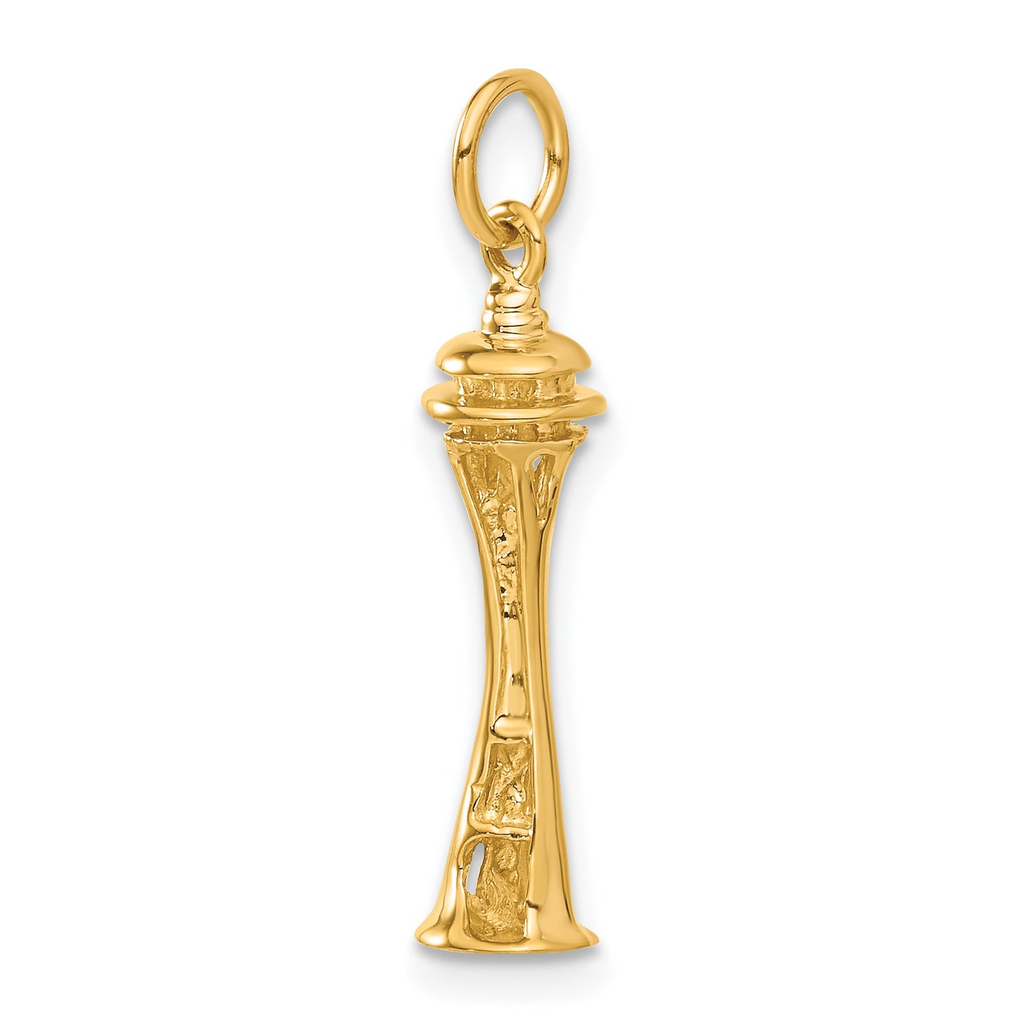 14k Yellow Gold 14k 3D Space Needle Charm