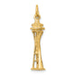 14k Yellow Gold 14k 3D Space Needle Charm