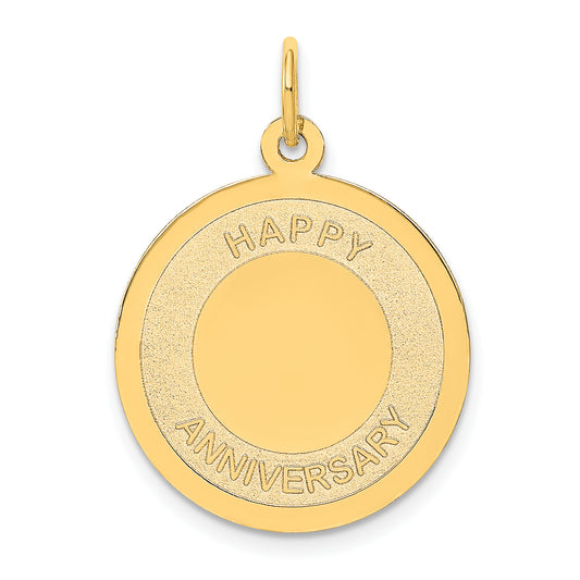 14k Yellow Gold 14K HAPPY ANNIVERSARY Charm