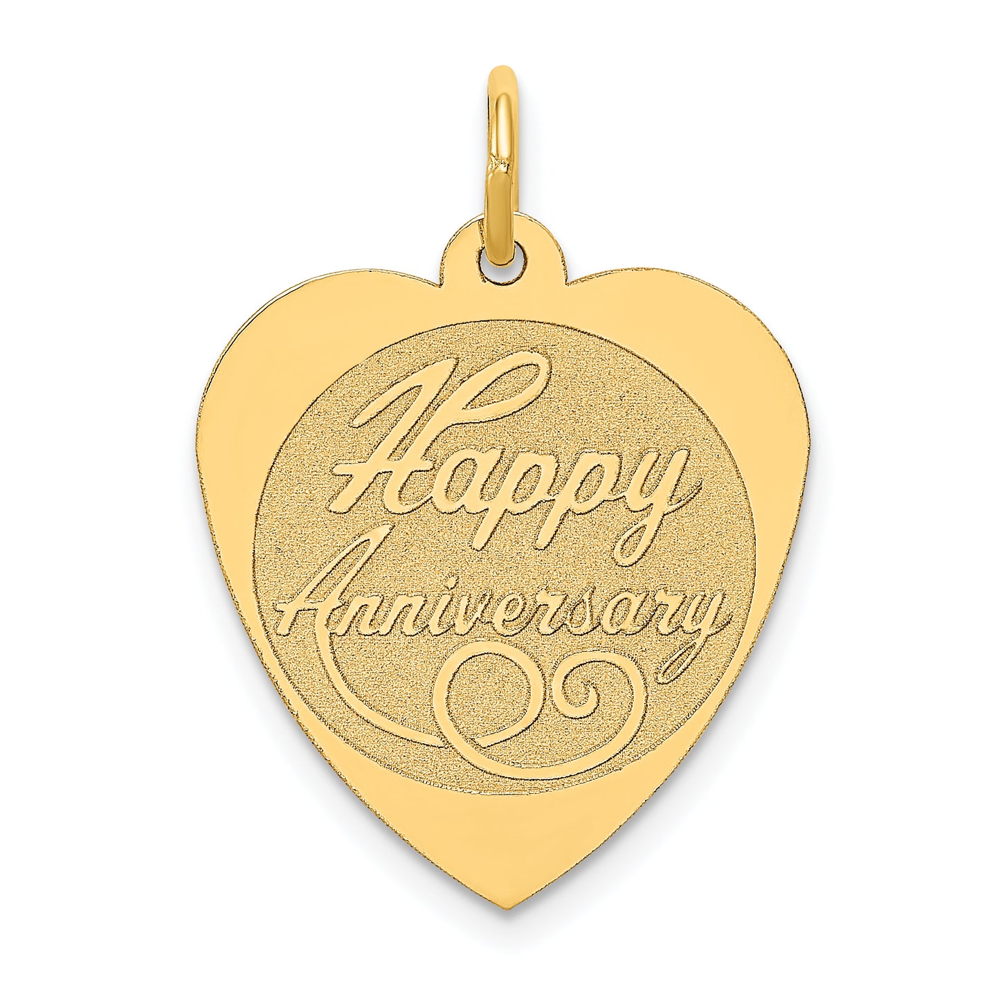 14k Yellow Gold 14K HAPPY ANNIVERSARY Heart Charm