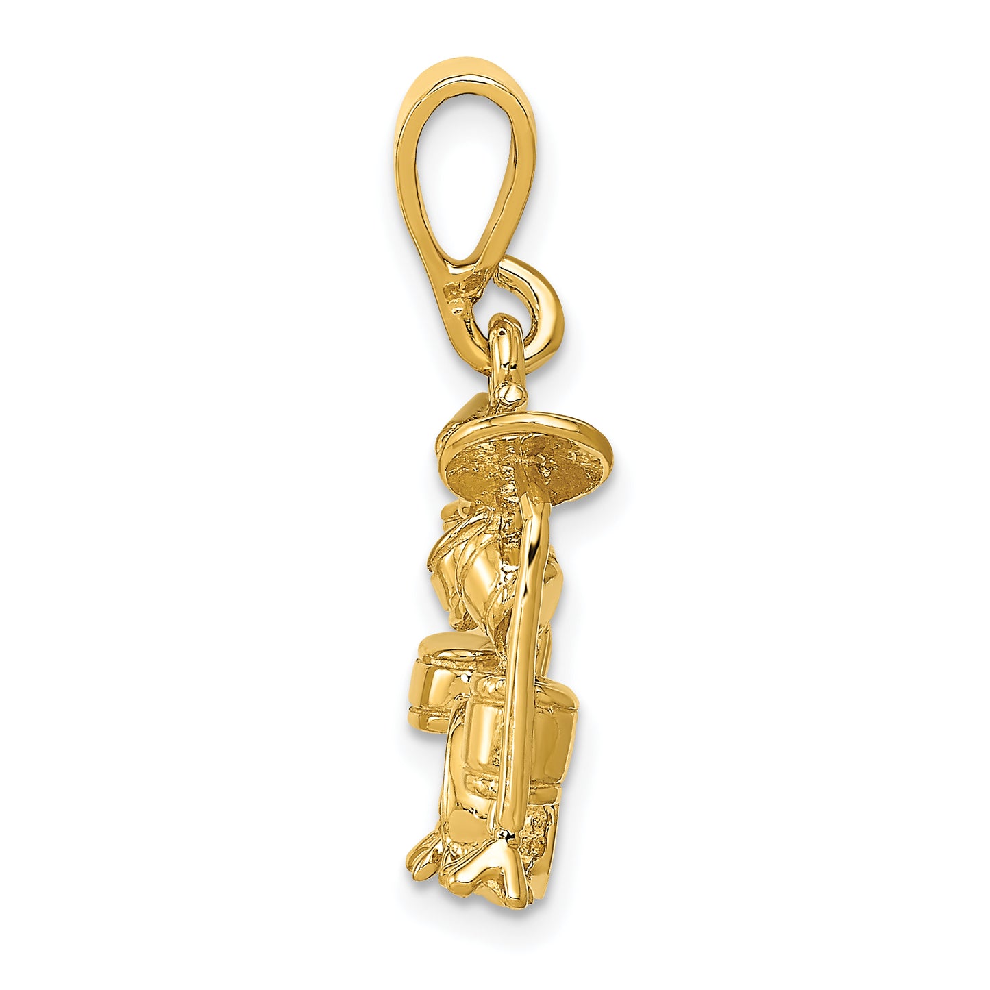 14k Yellow Gold 14K 3D Drum Set Charm