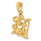 14k Yellow Gold 14K 3D Drum Set Charm