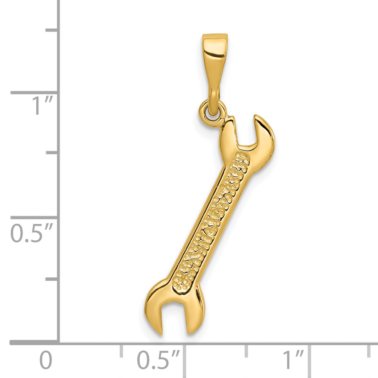 14k Yellow Gold 14k 3D Wrench Charm