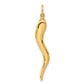 14k Yellow Gold 14k Large 3D Italian Horn Charm