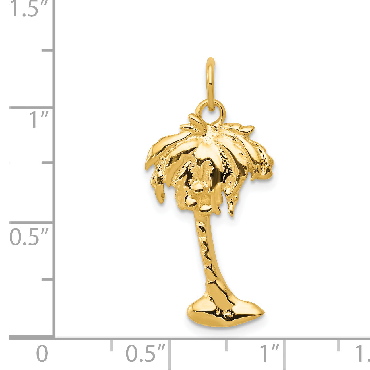 14k Yellow Gold 14k Palm Tree Charm