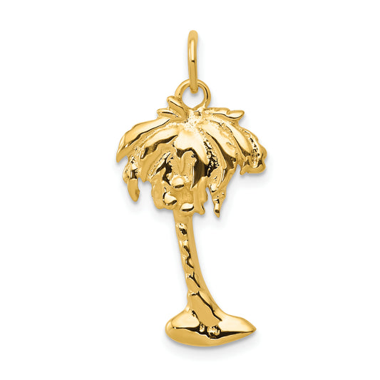 14k Yellow Gold 14k Palm Tree Charm