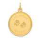 14k Yellow Gold 14k LAS VEGAS Disc Charm