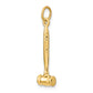 14k Yellow Gold 14k 3-D Gavel Charm