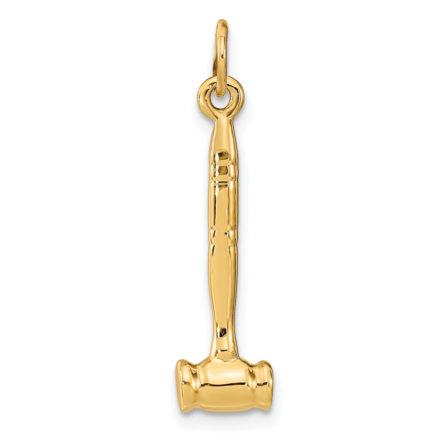 14k Yellow Gold 14k 3-D Gavel Charm