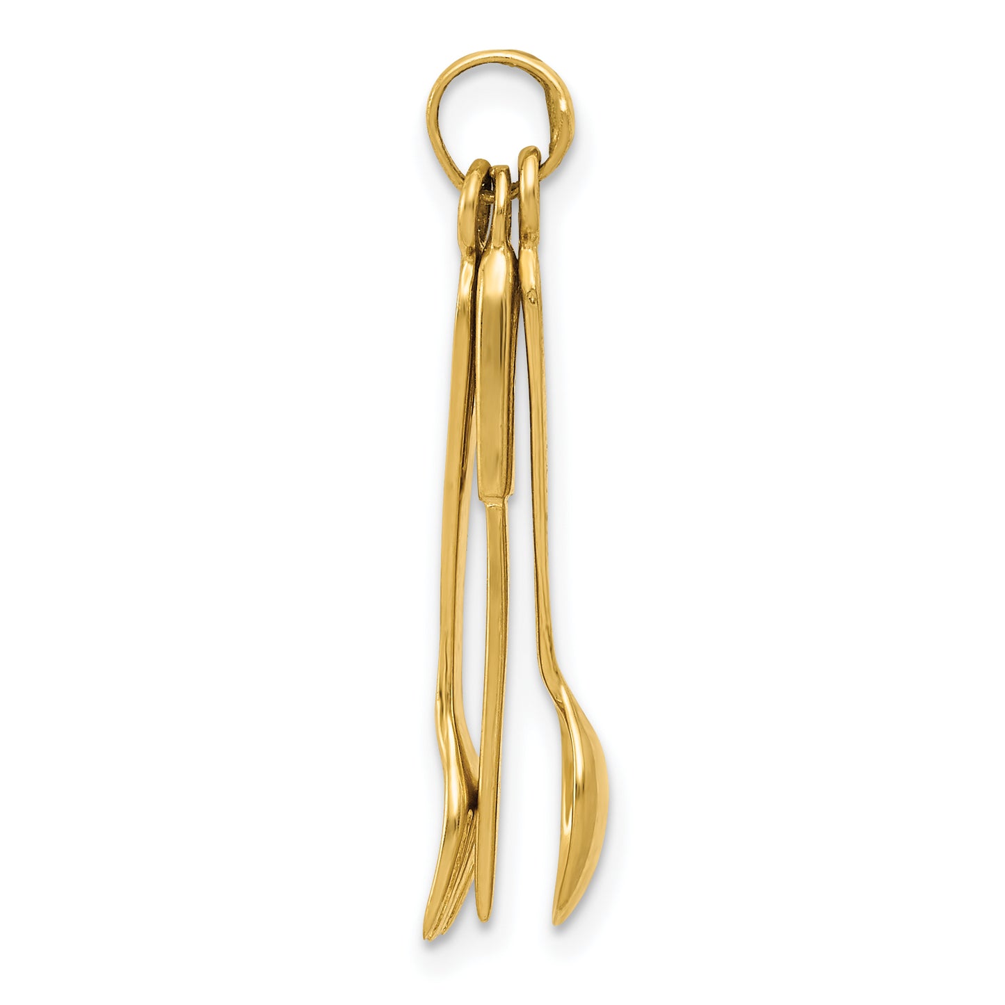 14k Yellow Gold 14K Knife, Fork and Spoon Charm