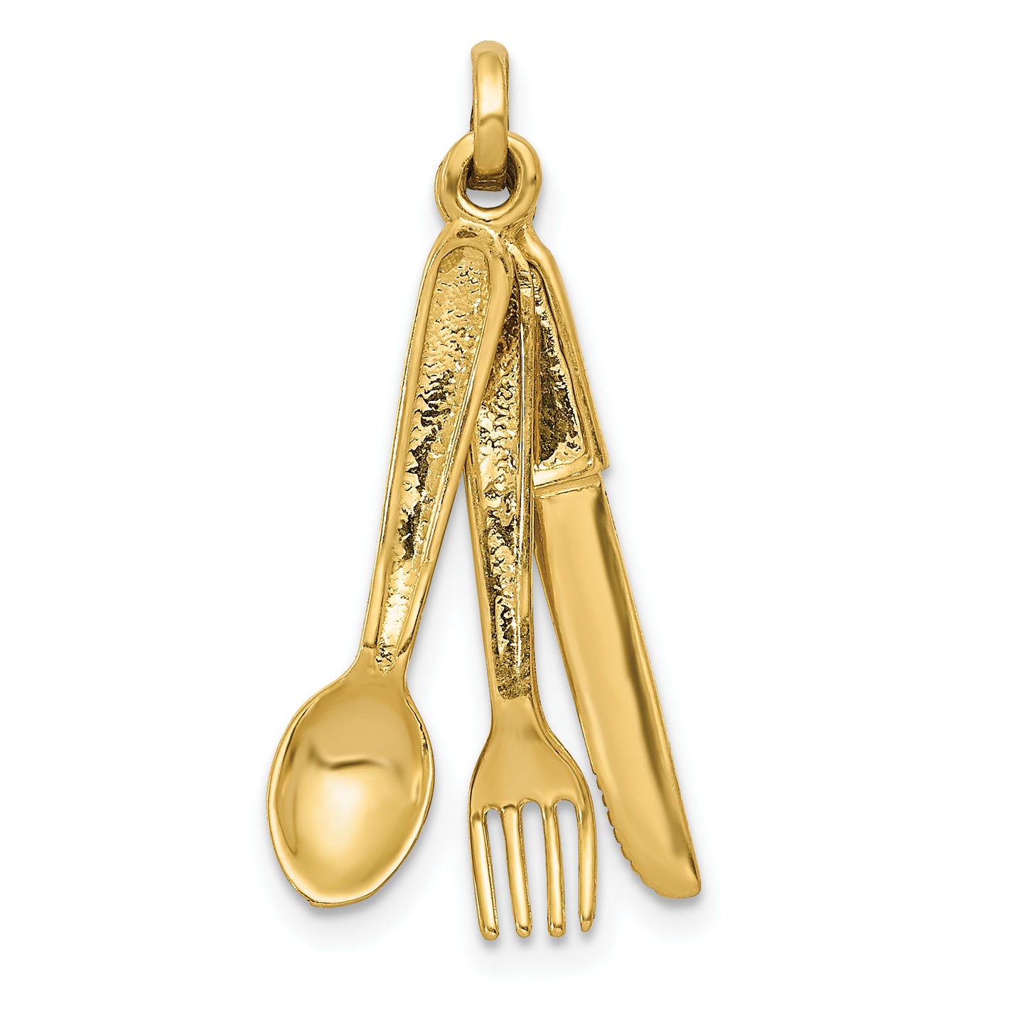 14k Yellow Gold 14K Knife, Fork and Spoon Charm