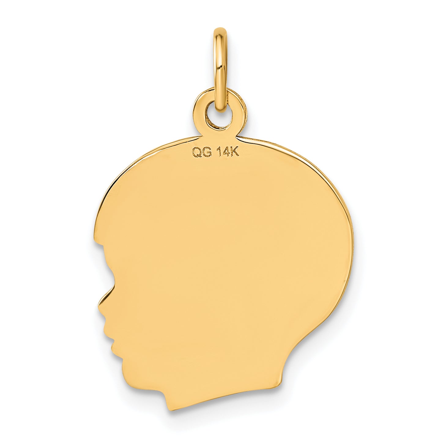 14k Yellow Gold 14k Solid Polished Boys Head Charm