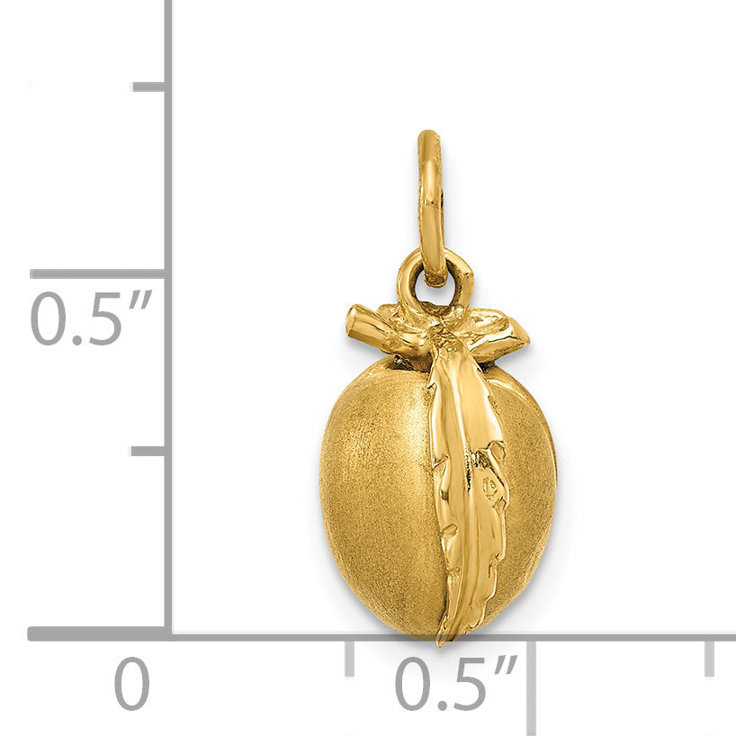 14k Yellow Gold 14k Peach Charm