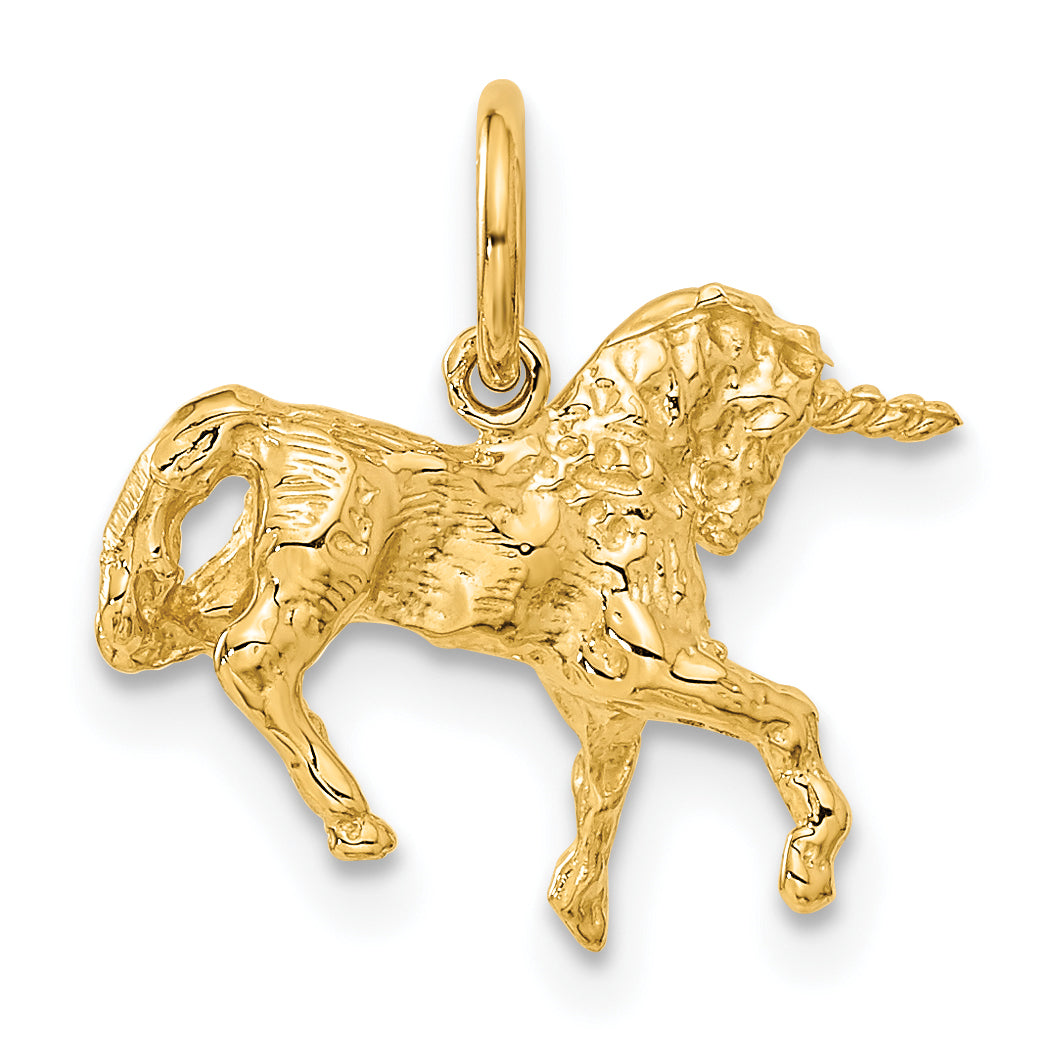 14k Yellow Gold 14k Unicorn Charm