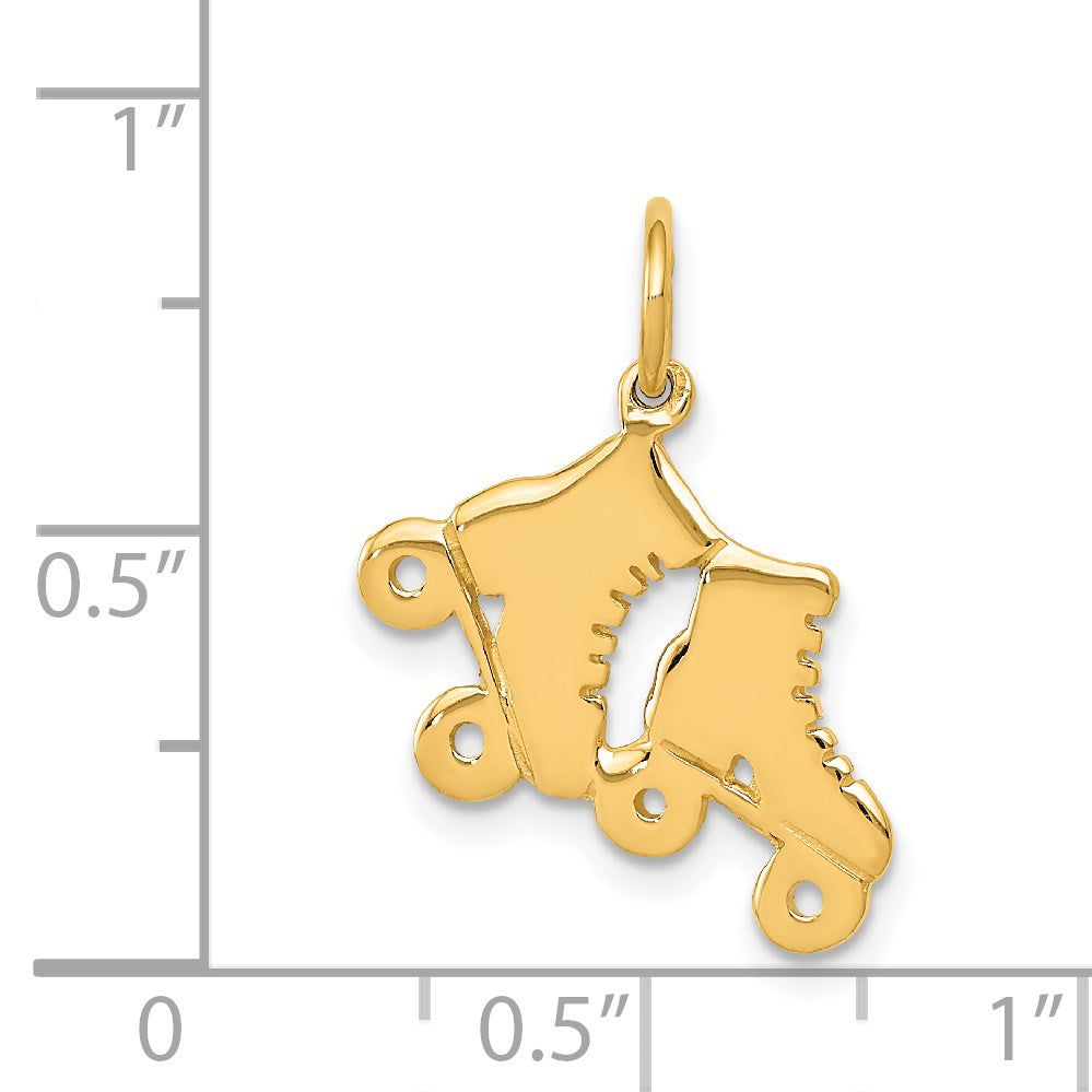 14k Yellow Gold 14k Roller Skates Charm