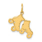 14k Yellow Gold 14k Roller Skates Charm