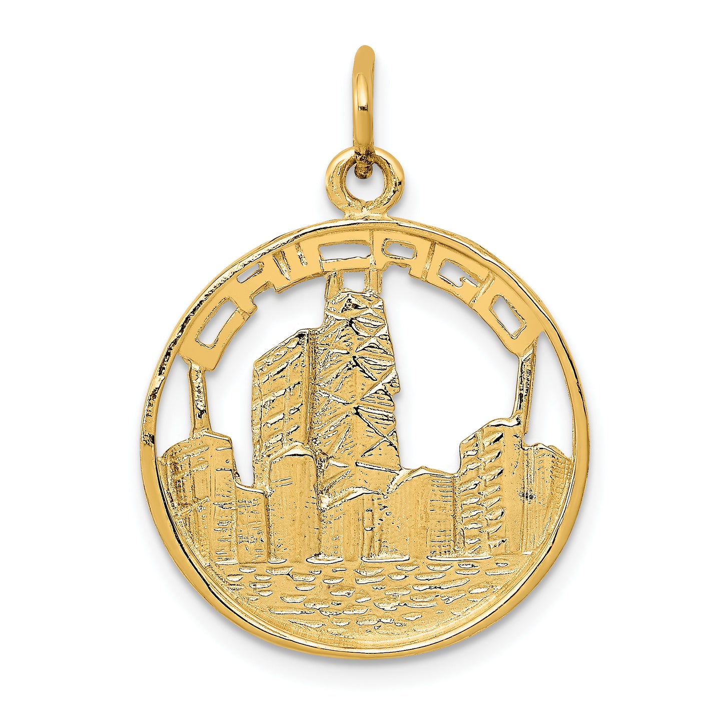 14k Yellow Gold 14k Chicago Skyline Charm