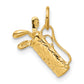 14k Yellow Gold 14k 3-D Golf Bag Charm