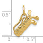 14k Yellow Gold 14k 3-D Golf Bag Charm