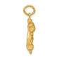 14k Yellow Gold 14k 3-D Race Car Charm