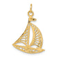 14k Yellow Gold 14k Sailboat Charm