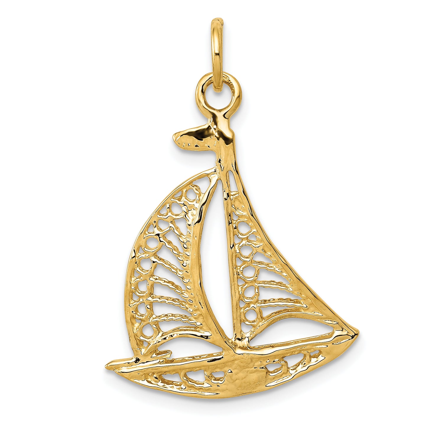 14k Yellow Gold 14k Sailboat Charm