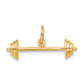 14k Yellow Gold 14K 3D Barbell Charm