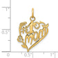 14k Yellow Gold 14k #1 Mom Heart Charm