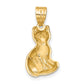 14k Yellow Gold 14k Cat Charm