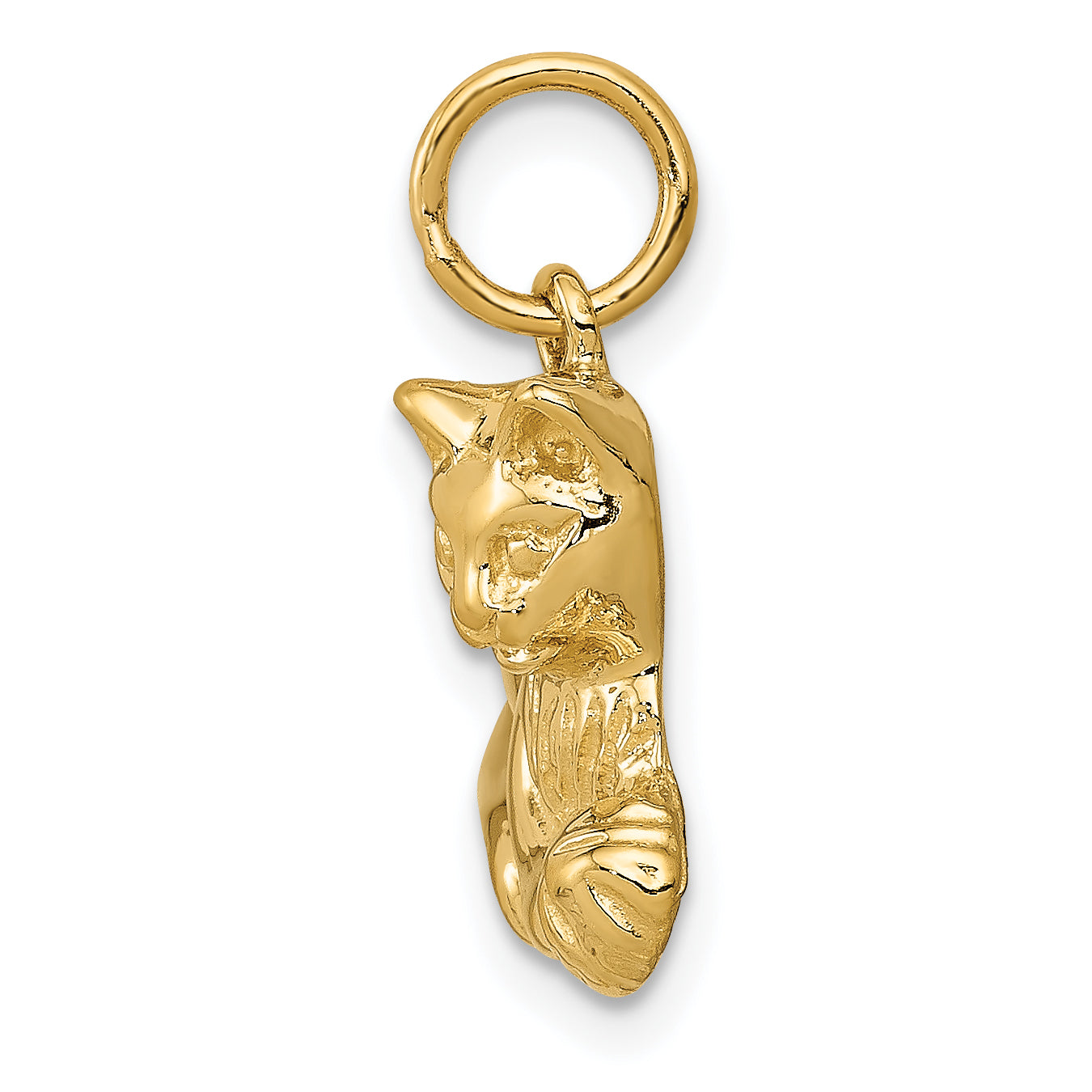 14k Yellow Gold 14k Cat Charm