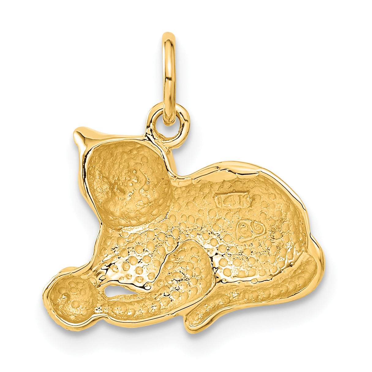 14k Yellow Gold 14k Cat Charm