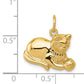 14k Yellow Gold 14k Cat Charm