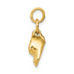 14k Yellow Gold 14k 3D Moveable Polished Baby Shoes Charm