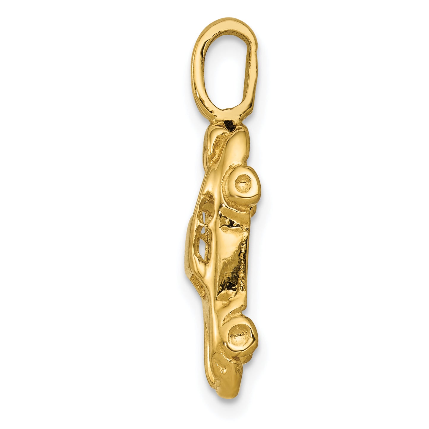 14k Yellow Gold 14k 3D Sports Car Charm