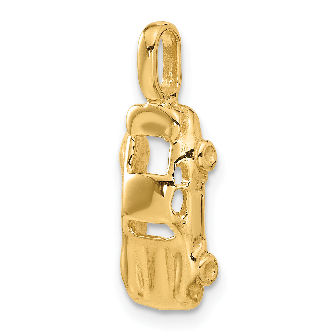 14k Yellow Gold 14k 3D Sports Car Charm