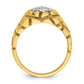 14k Two-Tone 1/2 Ct. Lab Grown Diamond VS/SI+ G+ Complete Men's Textured Cluster Nugget Ring