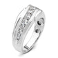 14k White Gold 1 3/8 Ct. Lab Grown Diamond VS/SI+ G+ Satin Men's Ring