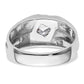 14k White Gold with Black Rhodium 1/2 Ct. Lab Grown Diamond VS/SI+ G+ Satin Men's Ring