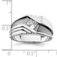 14k White Gold with Black Rhodium 1/2 Ct. Lab Grown Diamond VS/SI+ G+ Satin Men's Ring