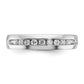 14k White Gold 1/4 Ct. Lab Grown Diamond VS/SI+ G+ Nine Stone Complete Polished Men's Ring