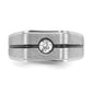 14k White Gold with Black Rhodium 1/5 Ct. Lab Grown Diamond VS/SI+ G+ Complete Men's Ring