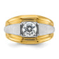 14k Two-tone Two Tone 1 Ct. Lab Grown Diamond VS/SI+ G+ Polished and Brushed Men's Band Ring