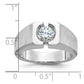 14k White Gold 1 Ct. Lab Grown Diamond VS/SI+ G+ Complete Polished and Satin Men's Ring