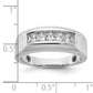 14k White Gold 1 Ct. Lab Grown Diamond VS/SI+ G+ Five Stone Polished and Satin Men's Ring