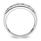 14k White Gold 1 Ct. Lab Grown Diamond VS/SI+ G+ Seven Stone Complete Polished Men's Ring