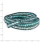 34 Inch Amazonite/Crystal/Blue Quartz/Leather Multi-Wrap Bracelet