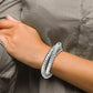 34 Inch Crystal/Hematite/White Howlite Bead Leather Multi-Wrap Bracelet