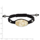 Fashion 14X26mm Milky Crystal Agate W/5mm Hematite Beads Cord Bracelet